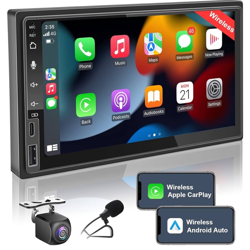 7 inch Din Stereo with microphone and camera